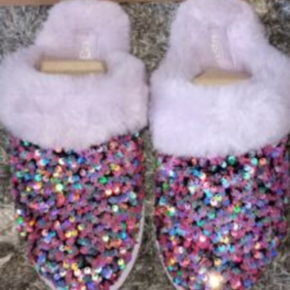 RARE UGG Scuffette II Stellar Sequin Shearling Slipper LAST PAIR Size 7 - Picture 11 of 15